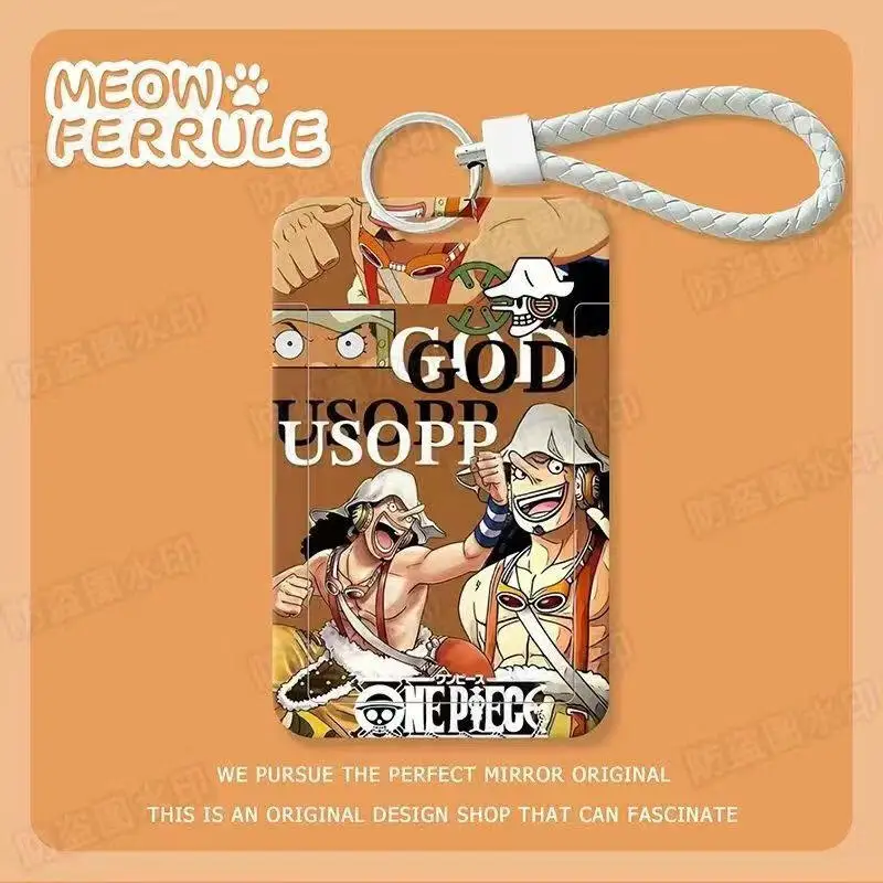 One Piece Luffy Studenten-Schiebekartenhalter Niedliche Modische Cartoon Personalisierte Einfache Kawaii Bus-ID-Karten-Schutzhülle Geschenk – Detail 5