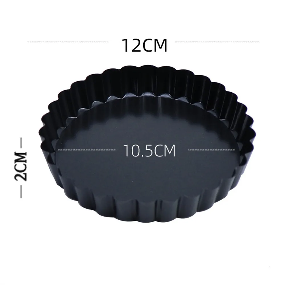 8/10/12cm Mini Tart Pans Egg Tart Molds Removable Bottom Non Stick Small Fluted Cupcake Tins Tarts Quiche Pan For Pies Mousse