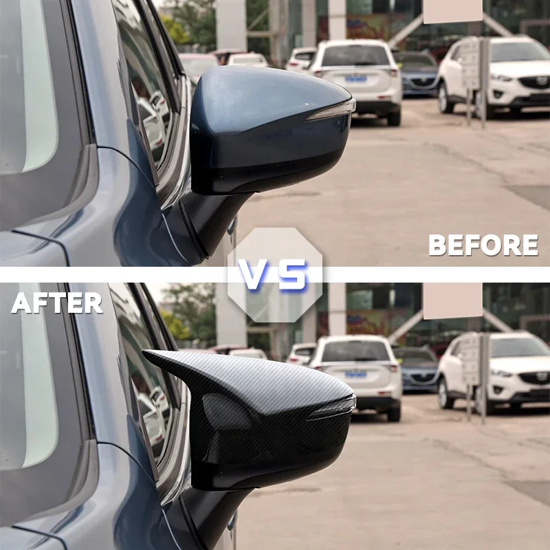 Para Mazda CX-5 2015 2016 puerta de coche vista trasera cubierta de espejo retrovisor embellecedor para CX-4 CX-3 2016 2017 2018