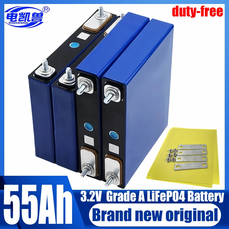 

LiFePO4 new 55Ah 3.2V battery Lithium iron phosphate batteries for 12V 24V 3C Motorcycle Car Motor Modification Duty-free new