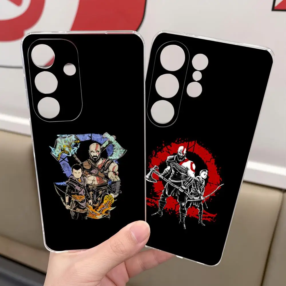 G-God Of W-War Phone Case For Samsung S26 S25 S24 S23 S22 Ultra Plus FE A55 15 16 4G 5G Shockpoof Transparent Cover