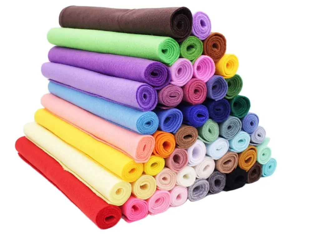 Hochdichter weicher Filzstoff, 1,2 mm, 25 cm x 28 cm, Vliesstoff für DIY-Nähhandwerk, Puppe, Spielzeug, Zubehör, Material – Detail 1