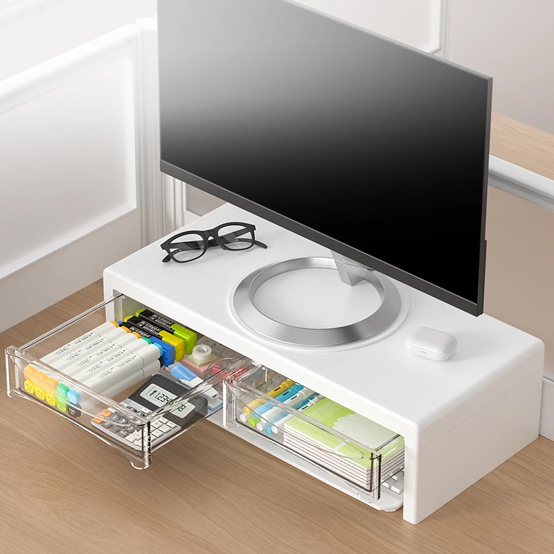 

Подставка для компьютерного монитора, прочный материал. Подходит для офиса и дома, подходит в качестве подставки для хранения клавиатуры-мыши.