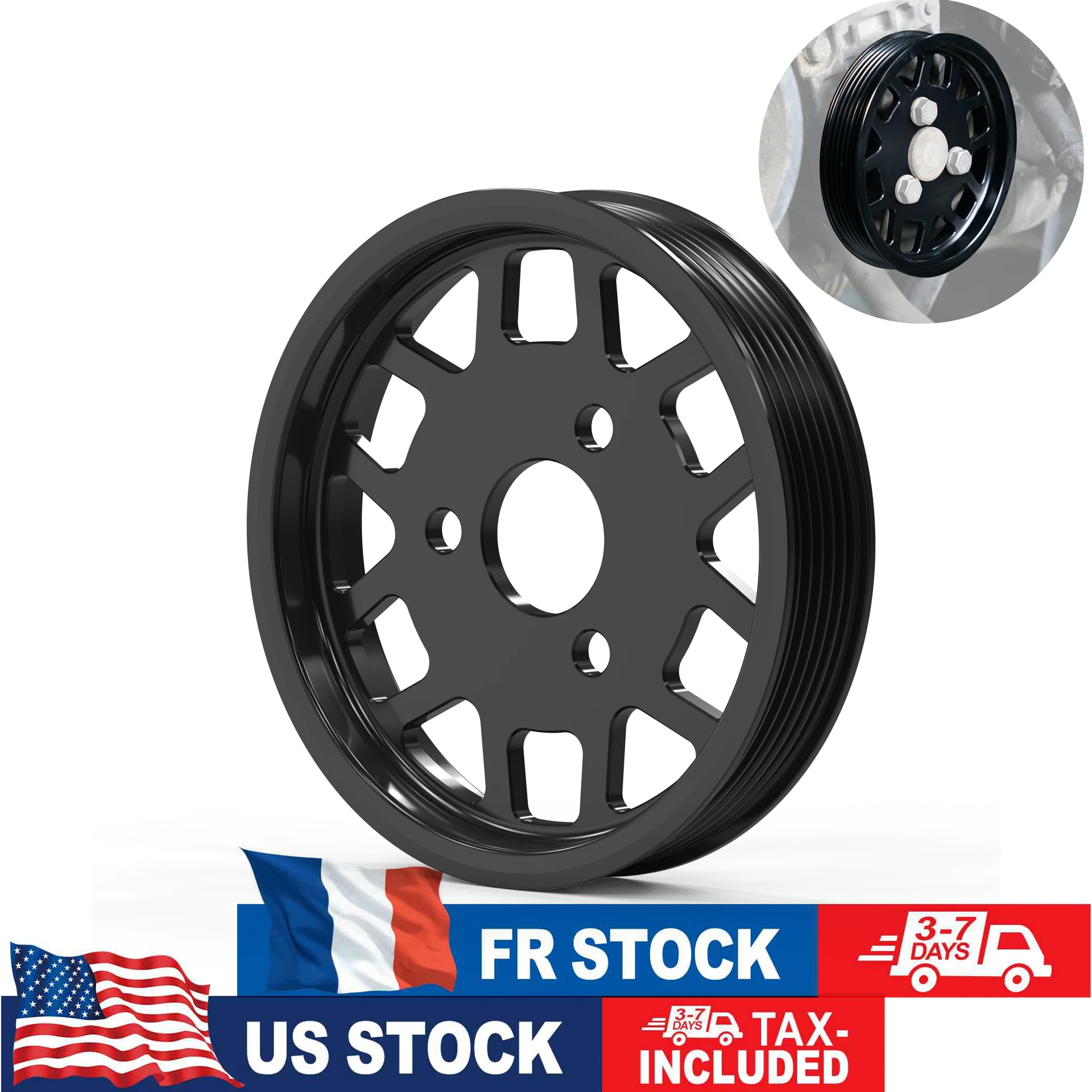 

(EU Stock)For M52TU M54 Engines Aluminum Power Steering Pulley For BMW X5 E53 E46 E36 E39 E38 Z3 323i 328i 330i 525i 530i 528i