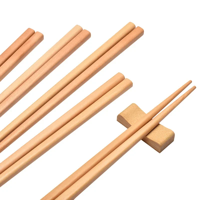 Japanese Style Pointed Chopsticks Natural Wooden Chopsticks Cooking Chopsticks Sushi Chopsticks Home Hotel Wooden Cutlery