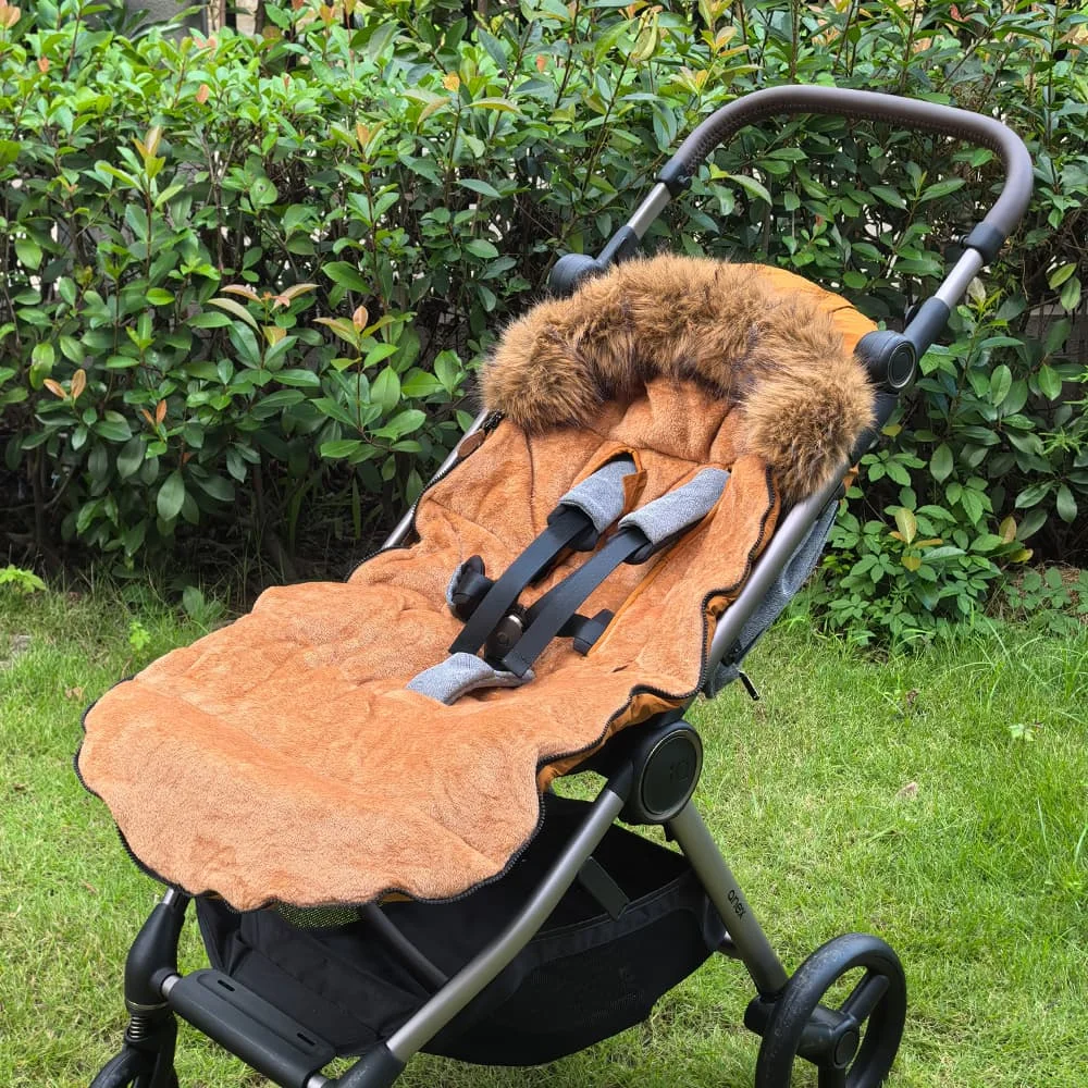 عربة أطفال بعمر 0-36 شهرًا، غطاء قدم دافئ ودرجة الحرارة، صديق للبشرة وناعم، 4 طرق، ملحقات عربة بسحاب