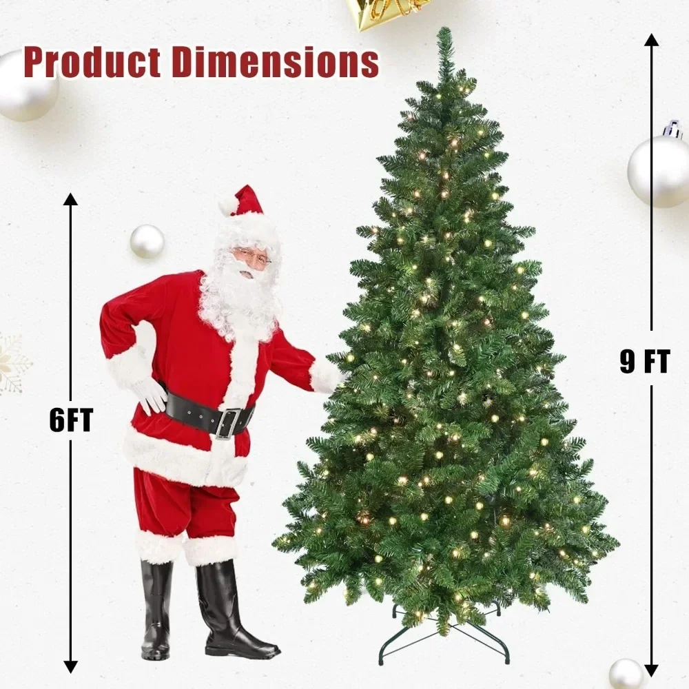 9 Ft Artificial Christmas Tree, Prelit Christmas Tree with 620 LED Lights, App-Controlled Multi-Color RGB Lights,Christmas Trees