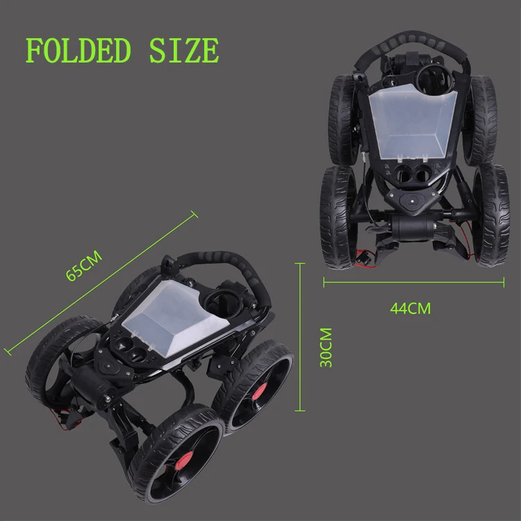 حار بيع سبائك الألومنيوم خفيفة الوزن جولف دفع سحب عربة 4 عجلات دفع عربة الغولف مع الفرامل