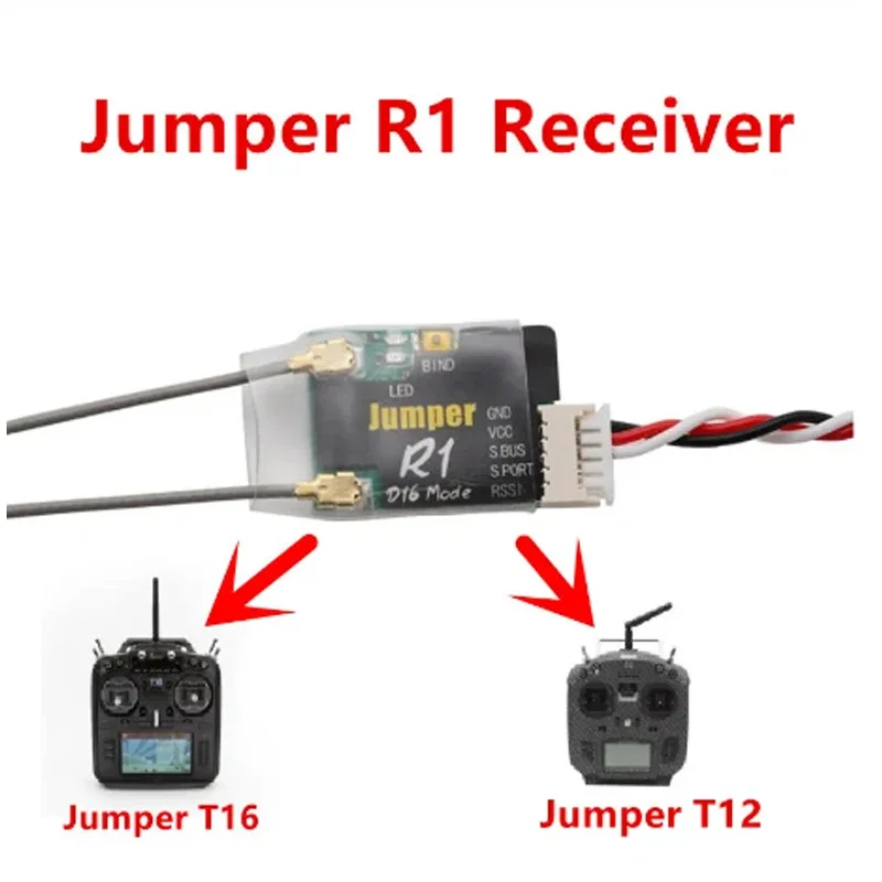 Jumper R1 R900 Mini Receiver 16CH Sbus for T16 Pro D16 D8 Mode Radio T8 T12 OpenTX Frsky Radiomaster TX16S Radioking TX18S