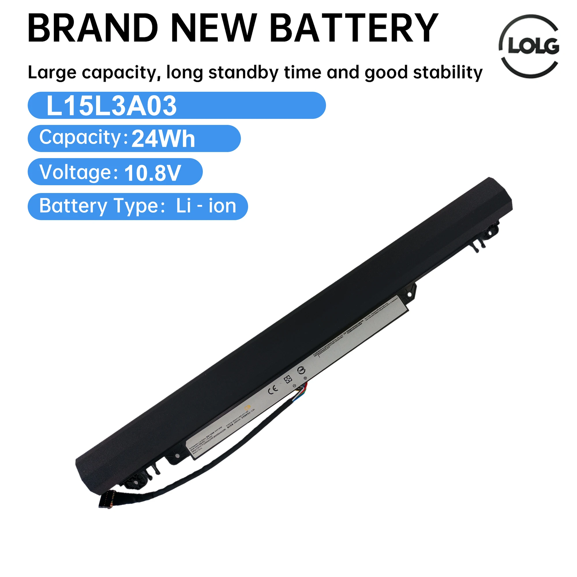 

L15L3A03 L15C3A03 Laptop Battery For Lenovo IdeaPad 110-14AST 110-14IBR 110-15ACL 110-15AST 110-15IBR 10.8V 24Wh