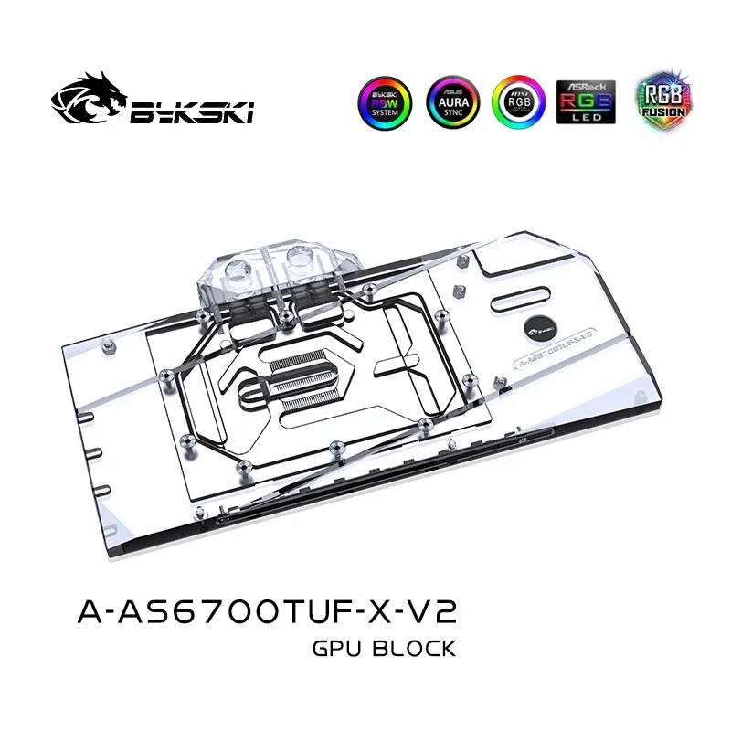Bykski A-AS6700TUF-X GPU Block für ASUS ROG STRIX Radeon RX6700XT OC Edition/ ASUS TUF RX6700XT-O12G-GAMING Grafikkarte