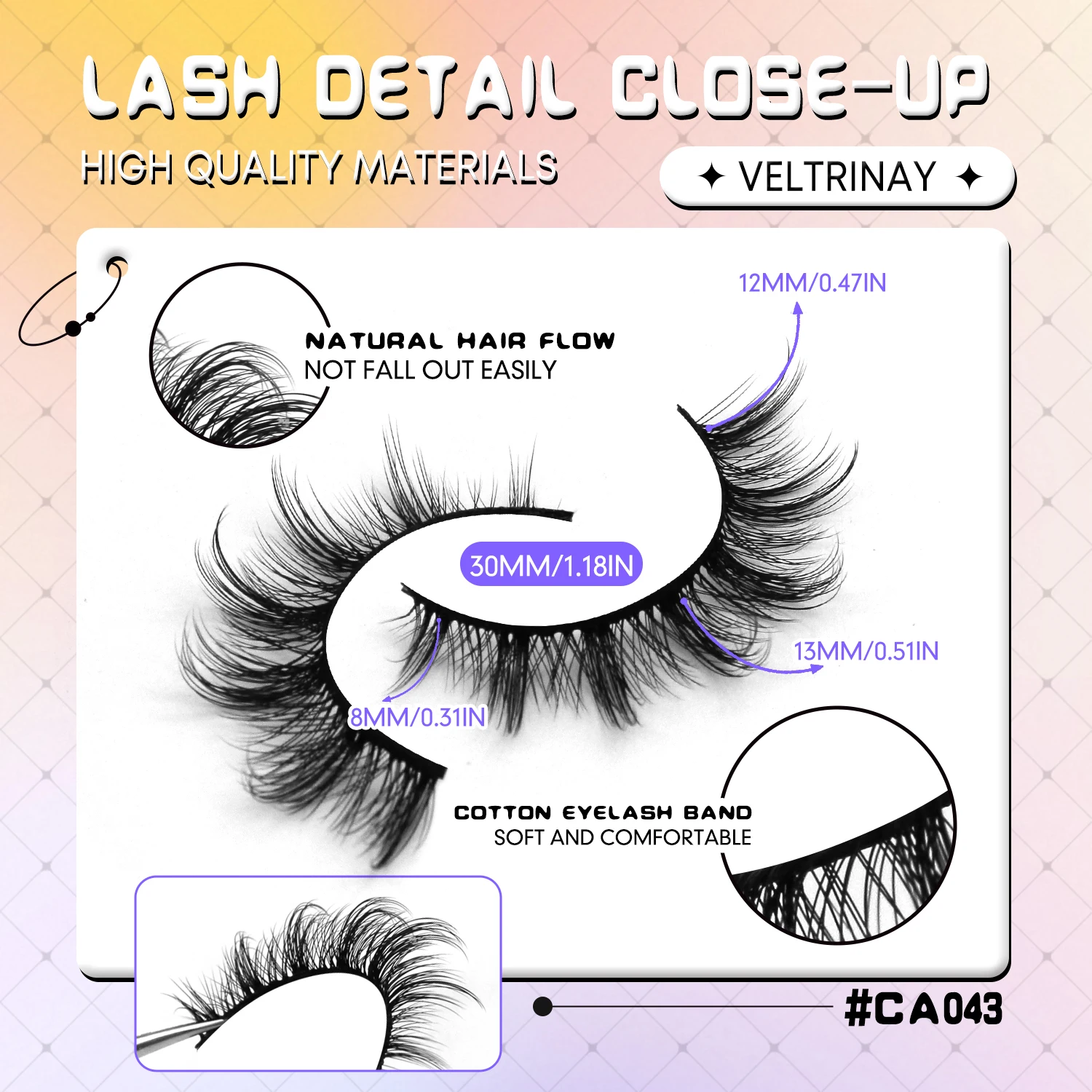 ขนตาปลอมเวลทรินาย แบบมังงะ ทรงแคทอาย ขนตาแหลม งอนแบบซี ขนตาบางเบา ดูเป็นธรรมชาติ สำหรับแต่งหน้า