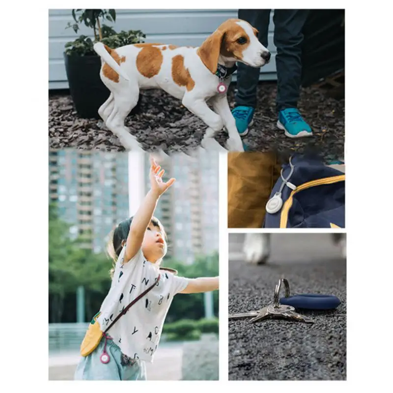 Keychain For Apple Airtag Case with Strap Protective Cover Bumper Tracker Accessories Anti-scratch For Air Tag Cover