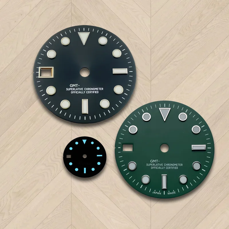 

NH35 28.5mm S Dial Nine O'clock Date Suitable for NH34/NH35/NH36 Movements Ice Blue Luminous Watch Modification Parts
