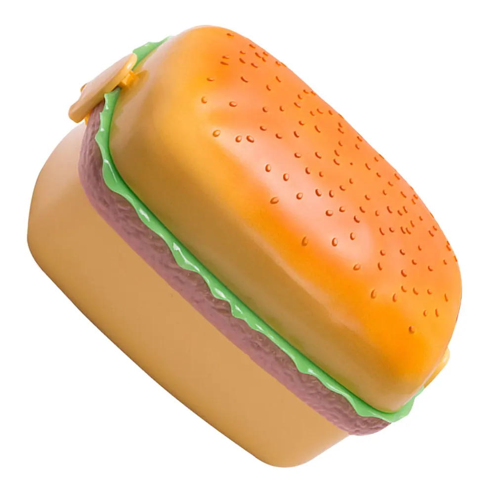 Fiambrera portátil ligera del contenedor de la caja de los niños de la preparación de la comida del hamburguesa del material plástico