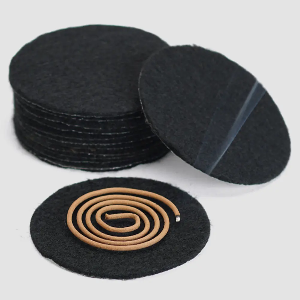 10Pcs High Temp Resistant Fireproof Incense Coil Holder Pads Reusable Insulating Burner Mats Fireproof Insulation Mat