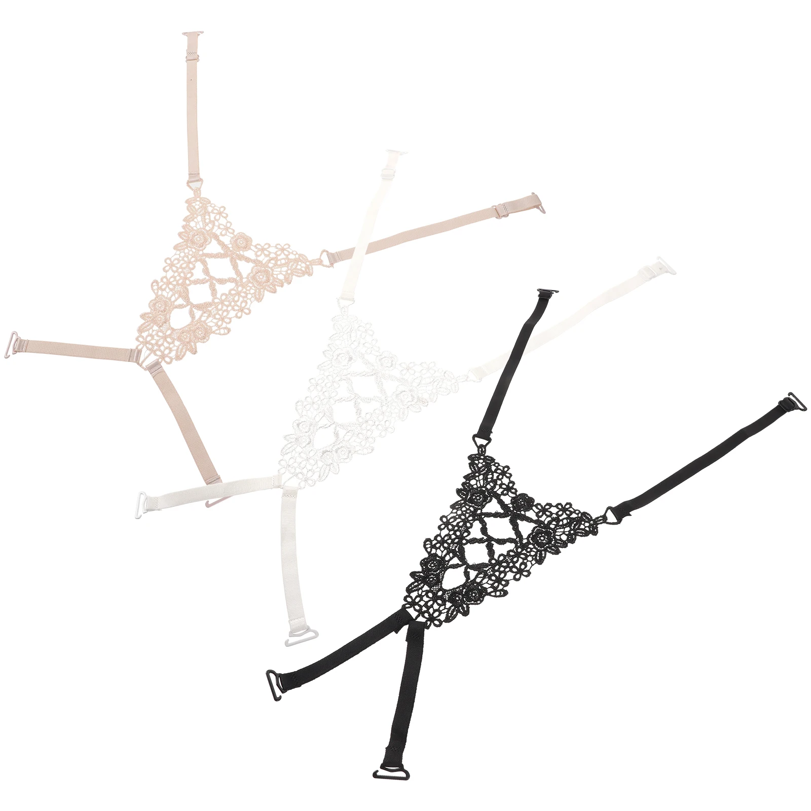 

3Pcs Lightweight Backless Bra Straps Breathable Adjustable Shoulder Bra Straps Replacement Women Elastic Dress Strap Support