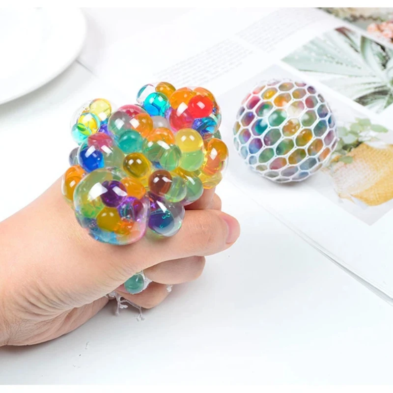 New Rainbow Sensory Stress Relieving Ball 3D Toy Unique Hand Gripping Crystal Ball Funny and Relieve Anxiety Office Classroom view 5