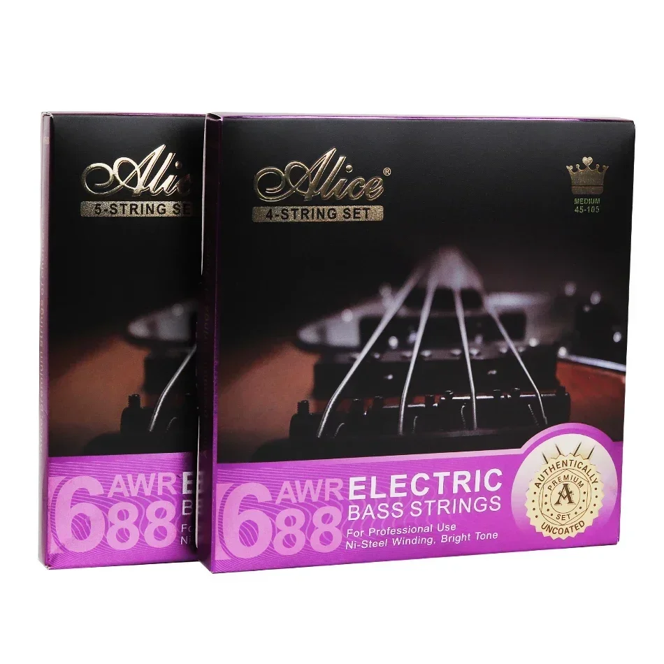 Alice AWR688 Electric Bass Strings For 4/5-Strings Bass Professional Use Medium Ni-Steel Winding Bass Accessories