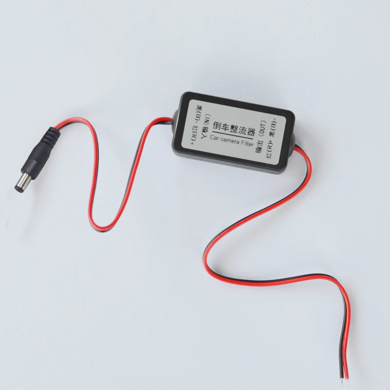 Rectifier DC 12V Power Car Rear View Camera Power Relay Capacitor Auto Car Camera Filter Relay Capacitor Filter Connector