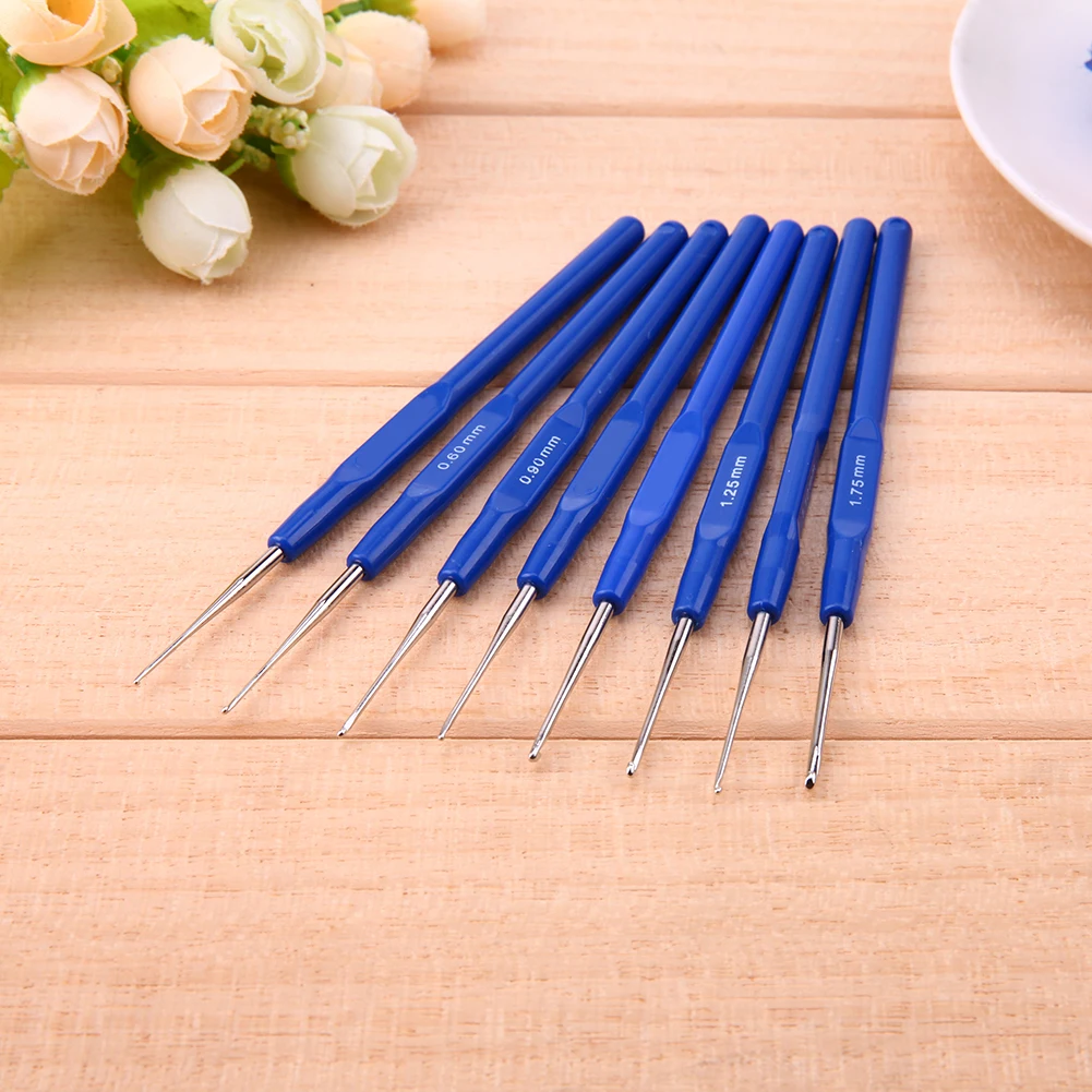

8Pcs Sewing Needles Tool 0.6-1.75mm Knitted Crochet Kit Yarn Craft Knitting Needles Sweater Weave Sewing Tool