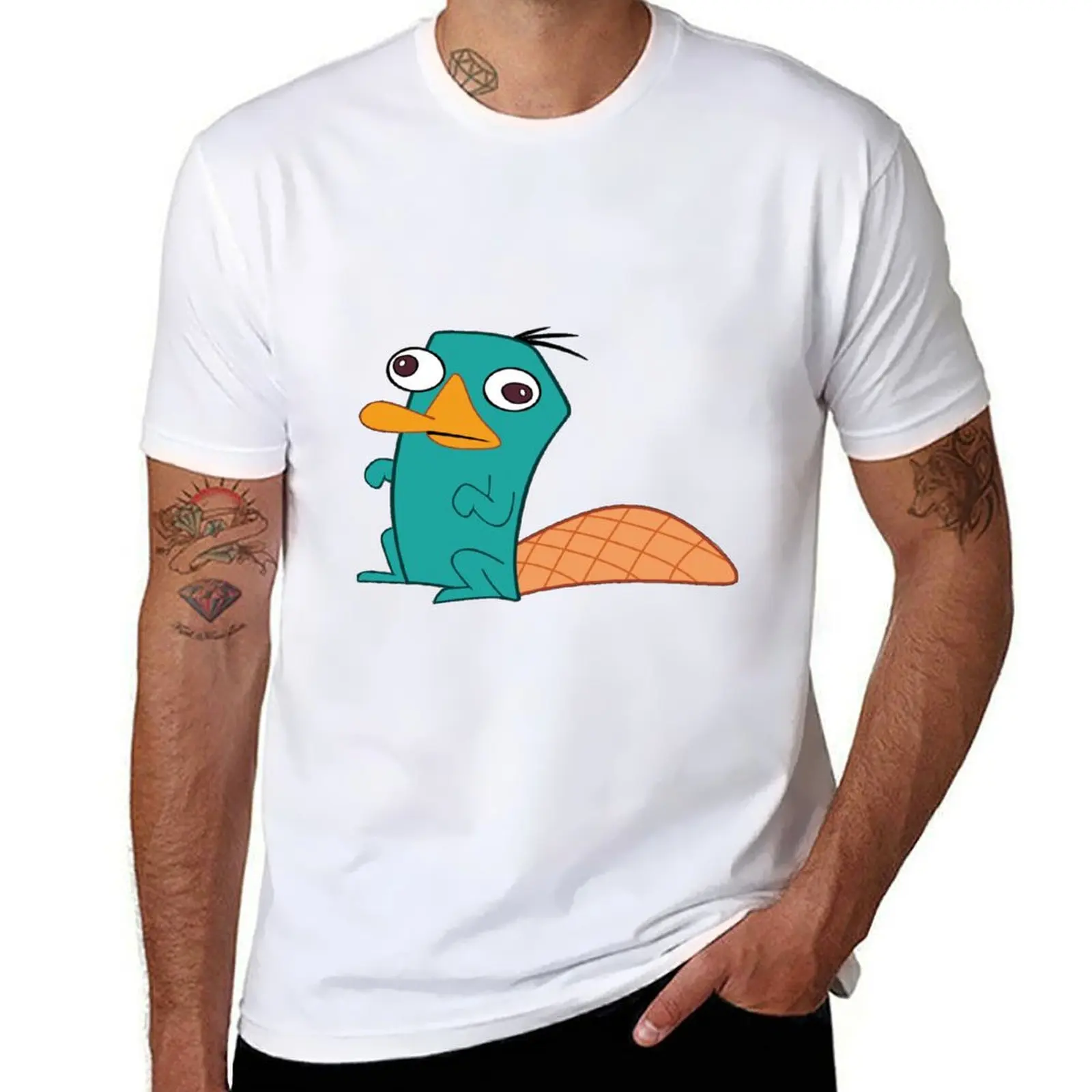 

Футболка Perry The Platypus, мужские футболки, хлопковая футболка для мужчин, мужские хлопковые футболки