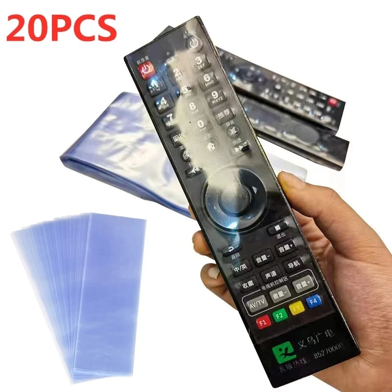 5/20PCS pellicola termoretraibile trasparente Video TV condizionatore d\'aria telecomando protettore copertura casa polvere impermeabile custodia