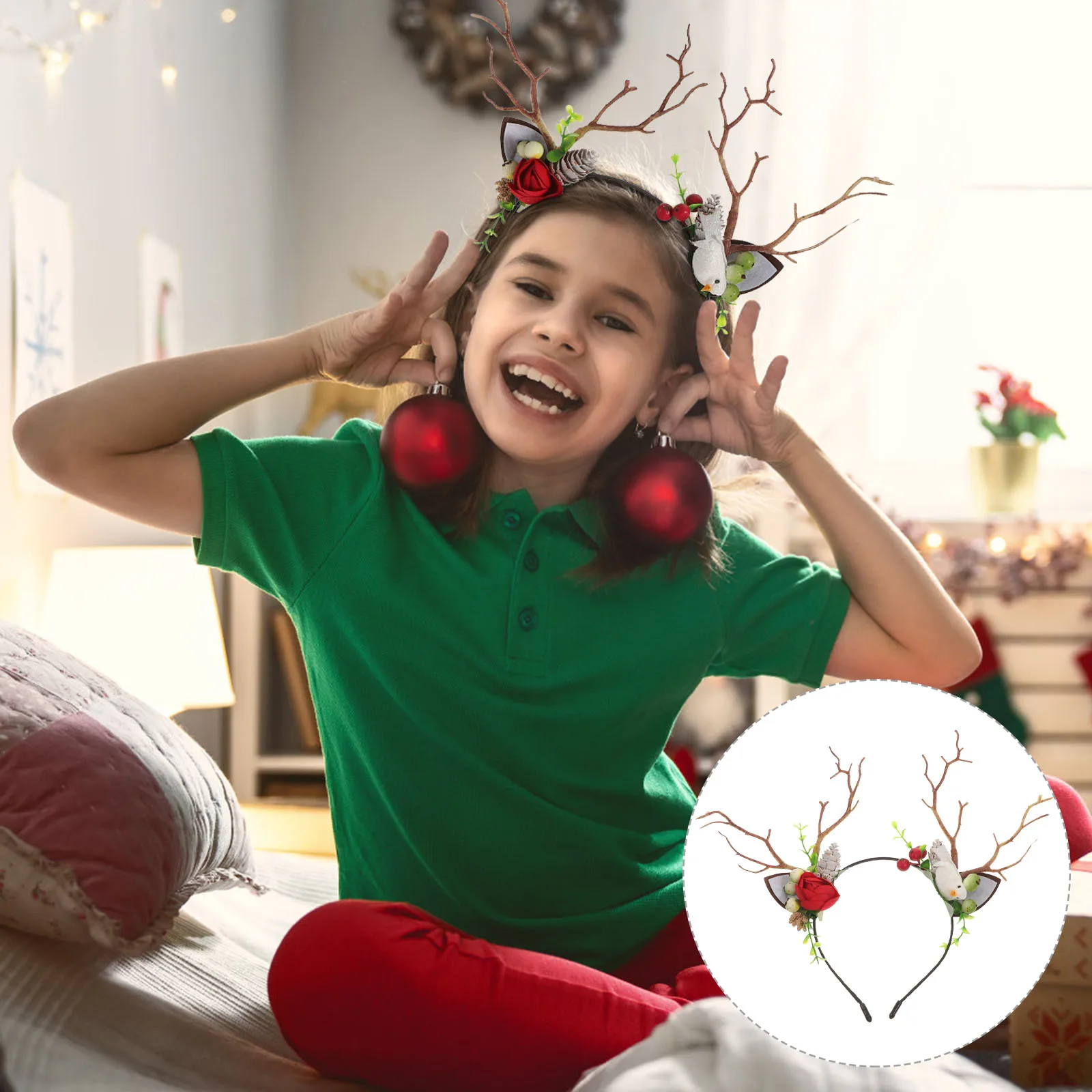 

Antler Headband Kid Kids Headbands Holiday Hair Accessories Accessory Party Halloween Cosplay Women's