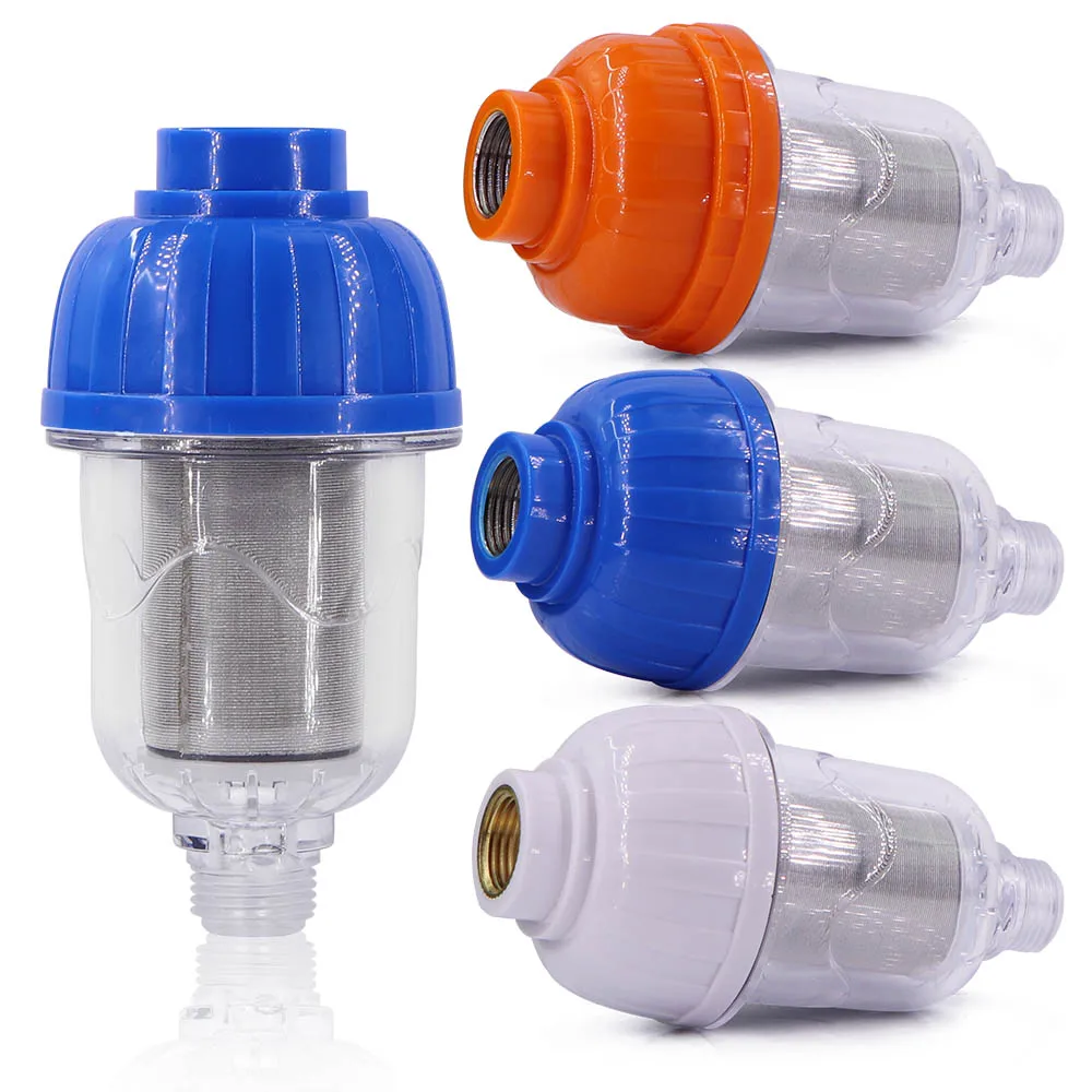 3-color 1/2" Prefilter Garden Tap Faucet Filter Irrigation Tube Strainer with 40m 316 Stainless Steel Screen Filter Impurities
