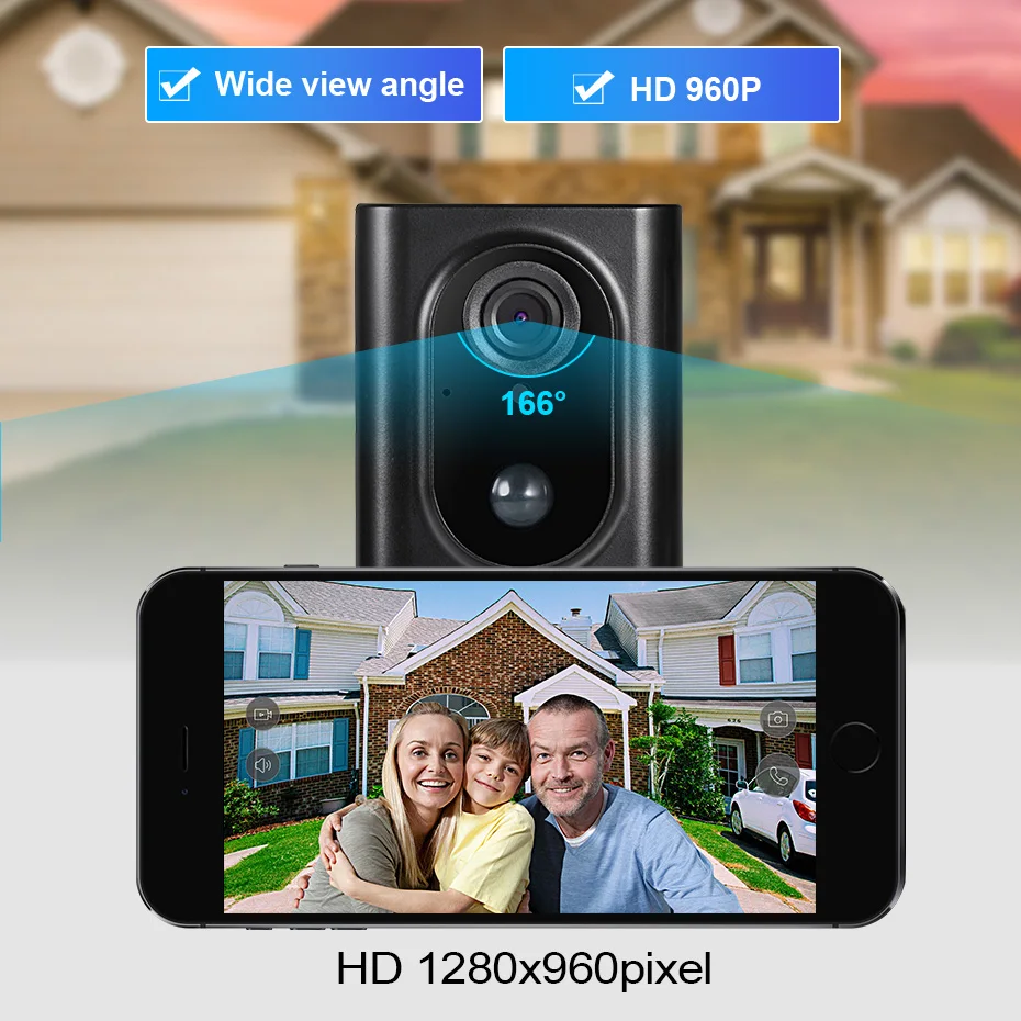 Sonnette vidéo Tuya étanche Alexa Google, sécurité à domicile intelligente, interphone vidéo extérieur, appartements, Wi-Fi, sonnette sans fil, caméra