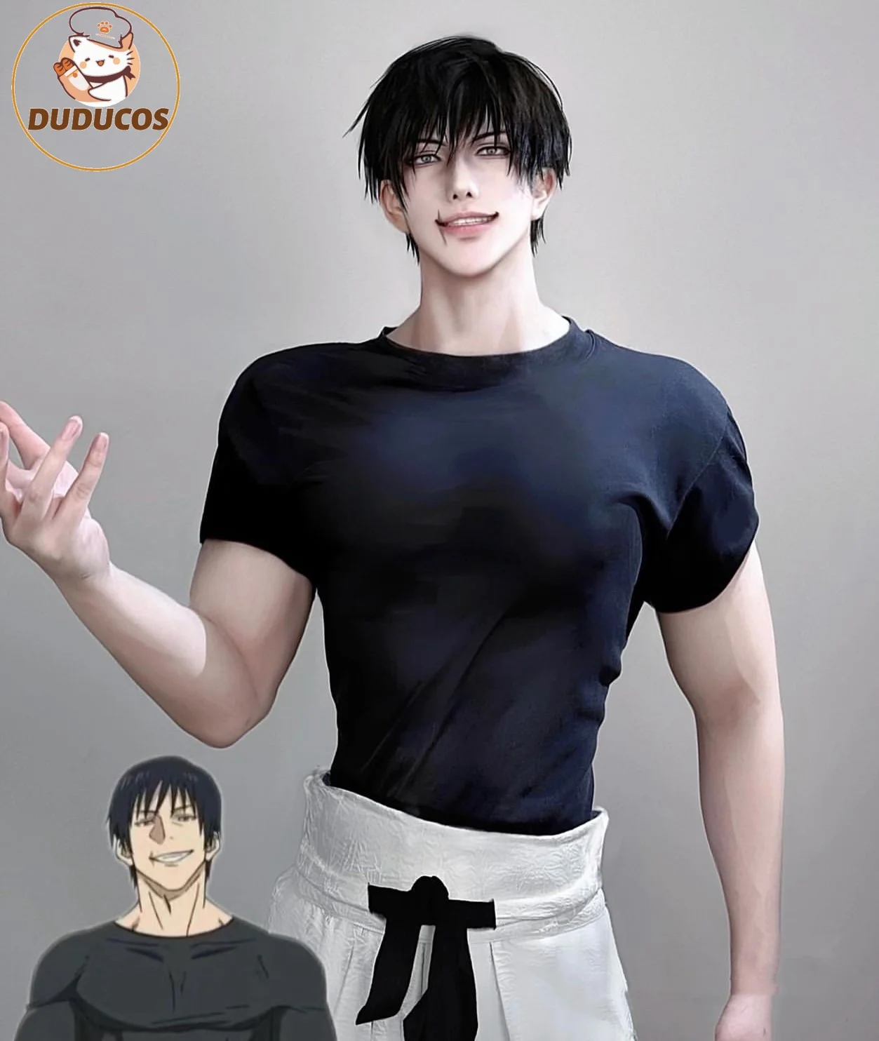 Anime Jujutsu Kaisen Season 2 Toji Fushiguro Cosplay Costume Wig Uniform Sorcerer Killer Halloween Costume for Women Men