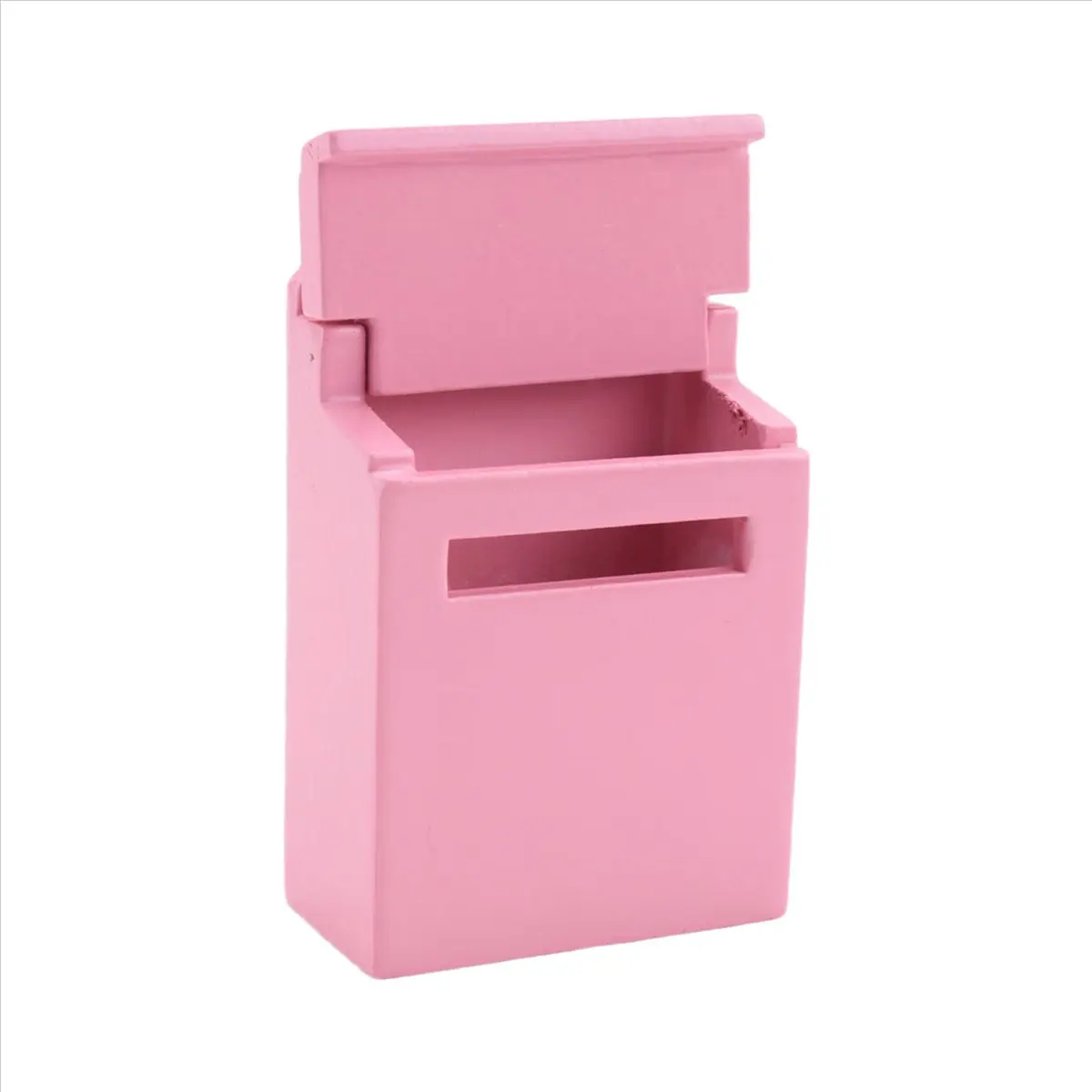 (HOPE) 1/12 Wooden Mailbox Dollhouse Miniature Fairy Garden Decor Pink