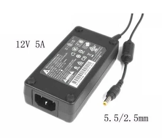 

Delta Electronics DPS-60PB A, 12V 5A, Barrel 5.5/2.5mm, IEC C14 Power Adapter