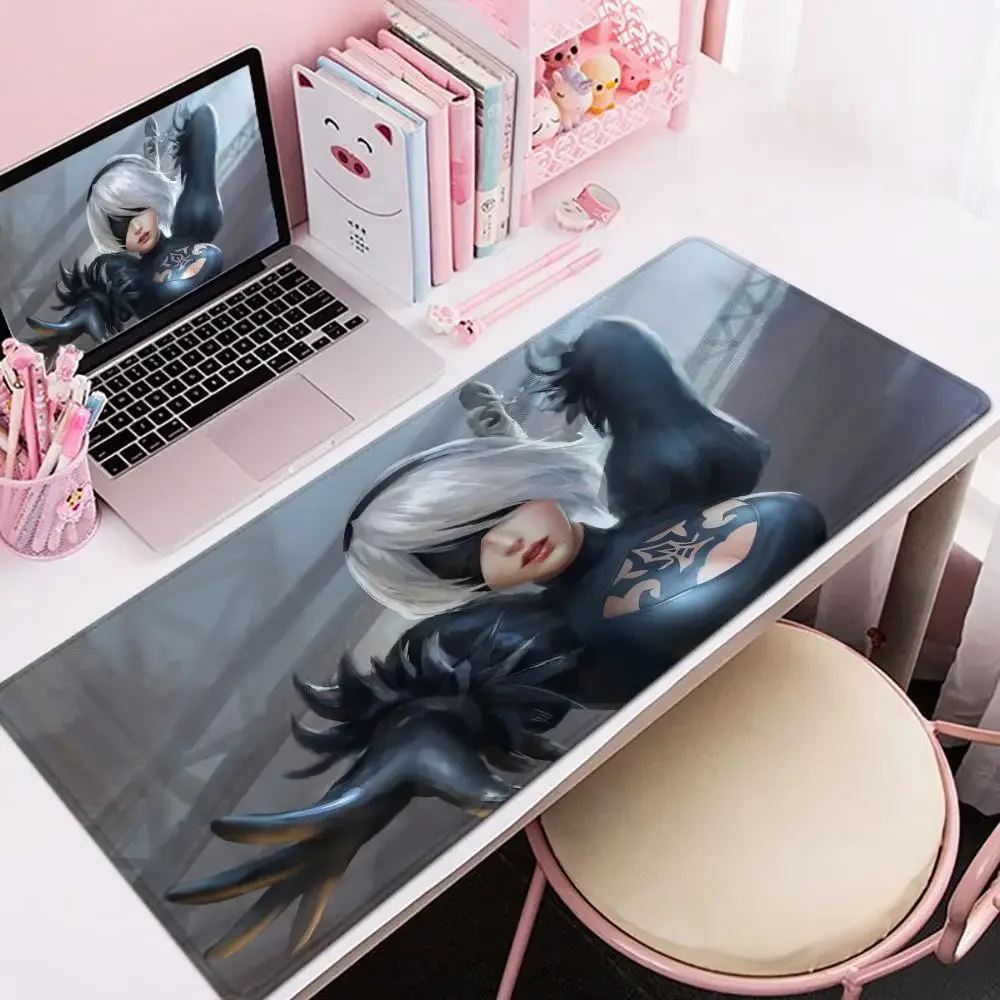 Nier Automata Mouse Pad 90x40CM Non-slip Gaming Mousepad Gamer E-Sports Mouse Mat Game Mechanical Keyboard XXL Desk Mat