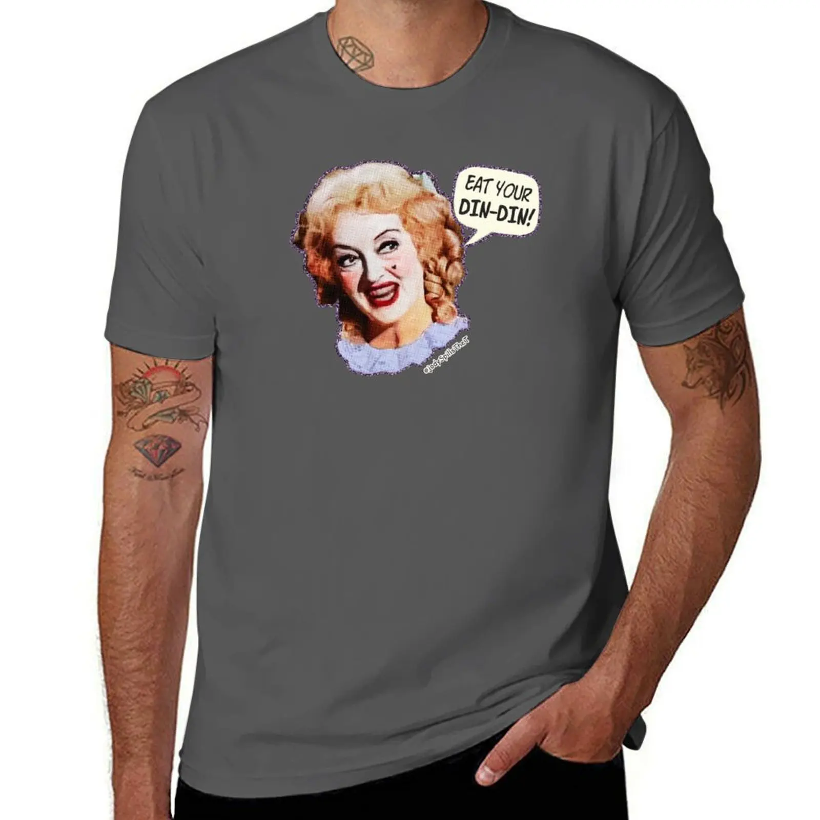 

Eat Your Din-din! Bette Davis as Baby Jane T-Shirt Durable Work Wear T-Shirt