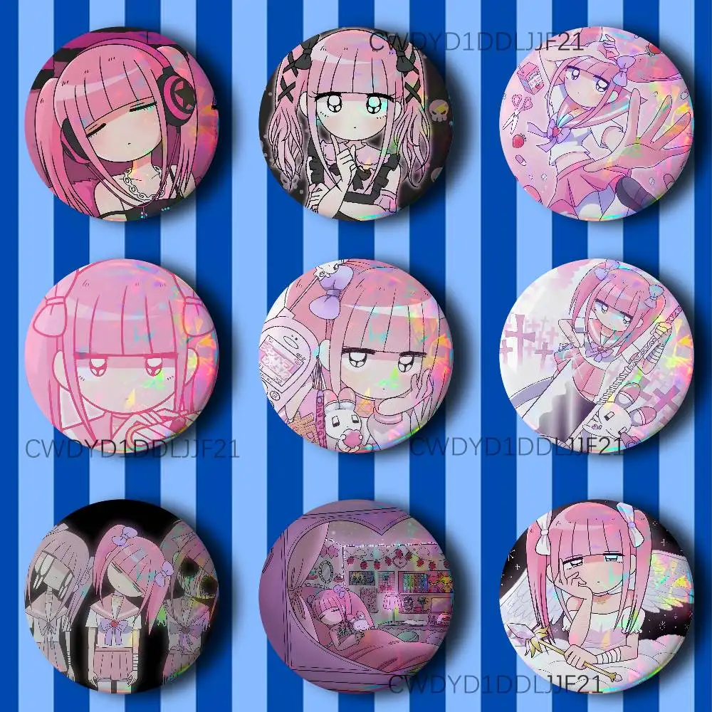 

Cute M-Menhera C-Chan Girl Badge Brooch Figure Lapel Pins Clothes Backpack Fashion Cute Collection Decoration Display