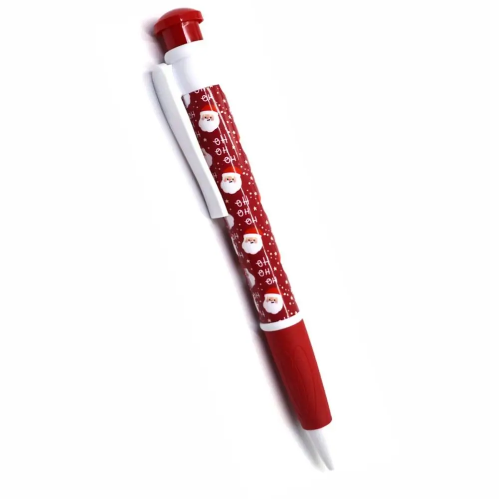 Cartoon 28.5cm Giant Ballpoint Pen Novelty Toy Performance Props Huge Ball Pen Christmas Print Oversize Ballpoint Pen Students