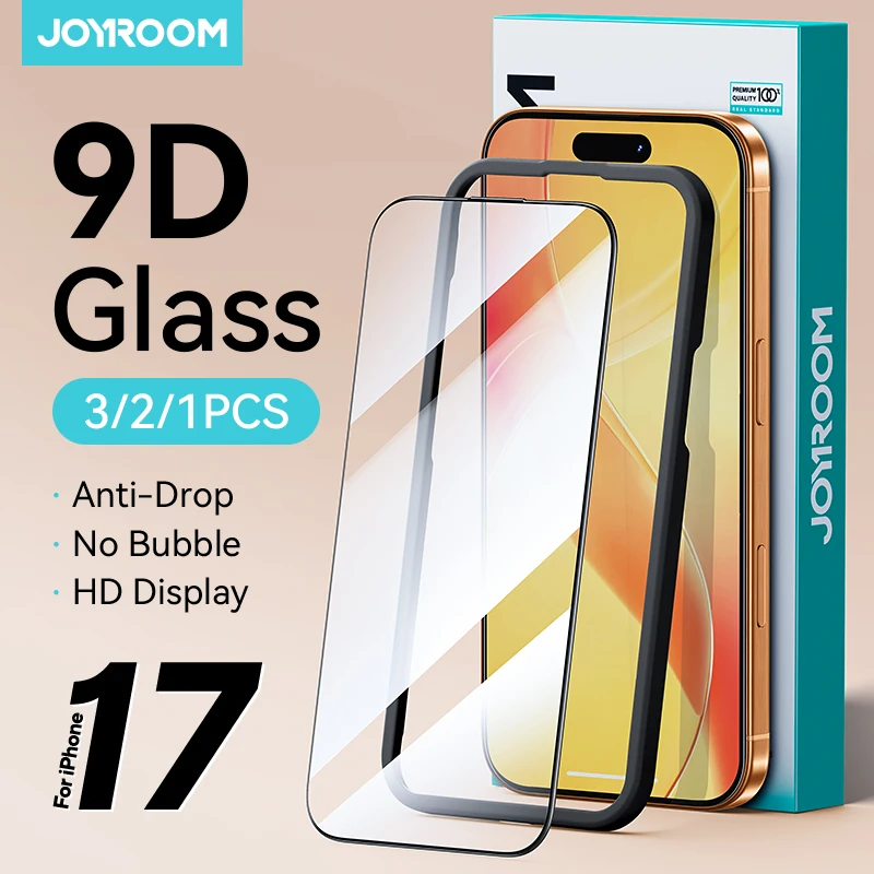 

Joyroom 1/2/3pcs For iPhone 17 Pro Max HD Glass Screen Protector For iPhone 17/17Pro/17Air Full Screen Tempered Glass Protection
