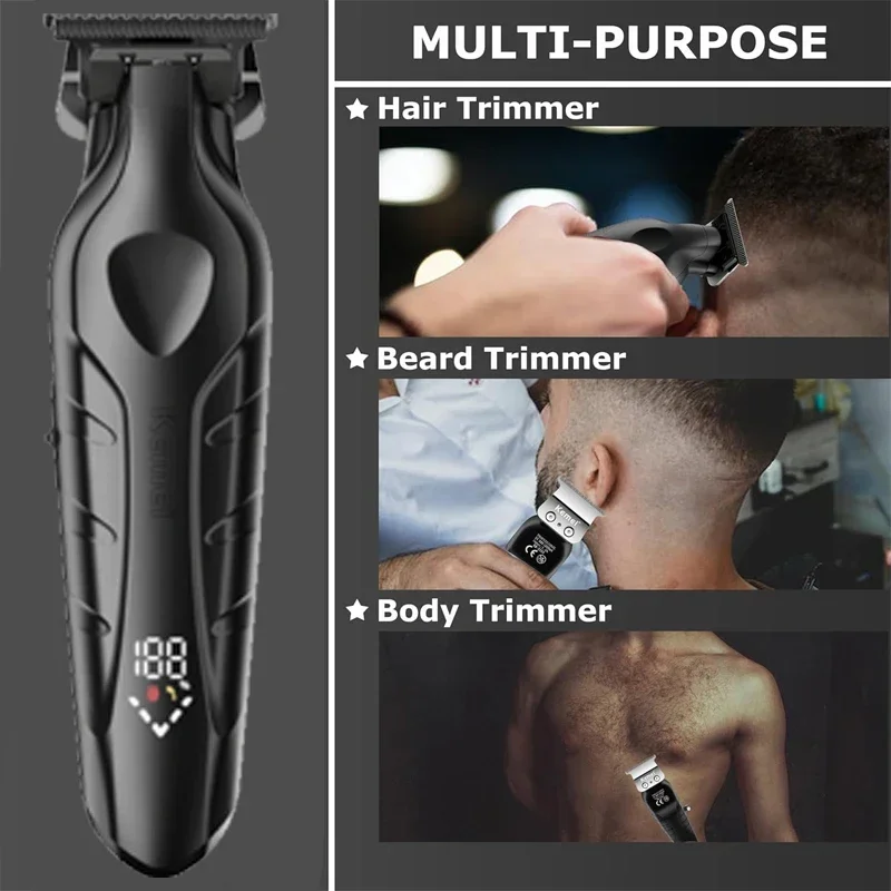 Kemei Men Professional Hair/Beard Trimmer Zero Gapped Hair Clippers for Barber Hair salon specific electric push shear km-2269