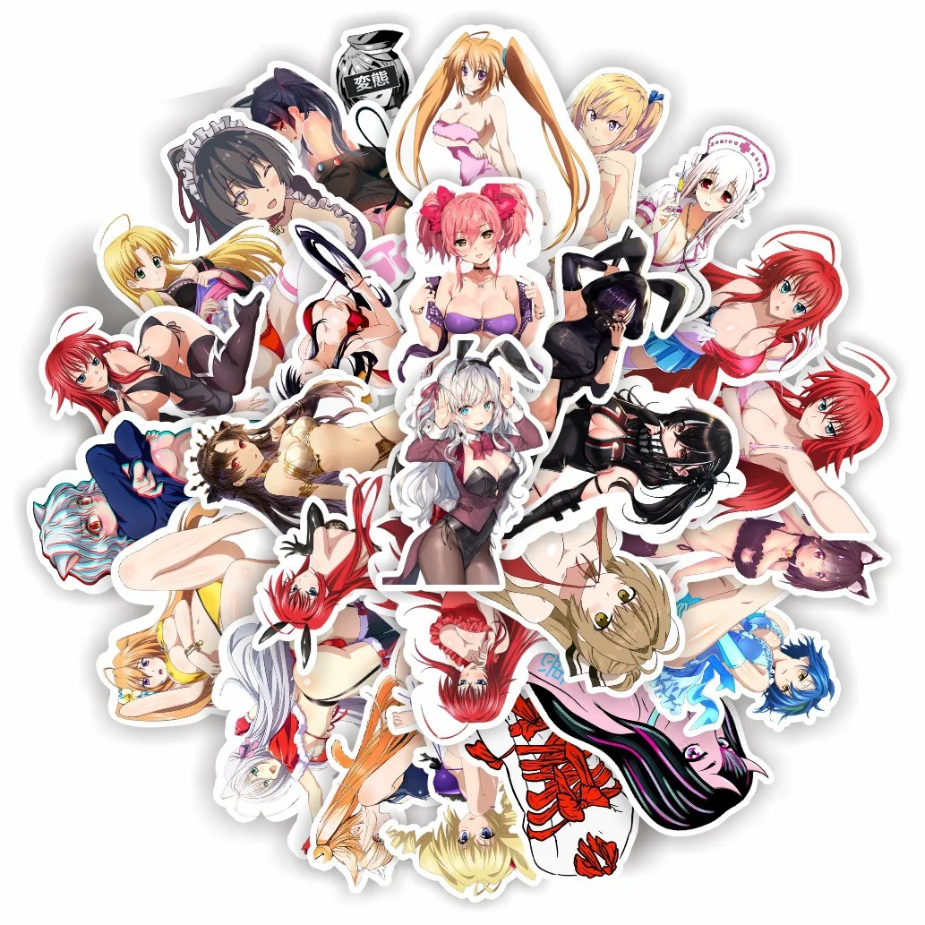 100 Pcs Sexy Beautiful Girl Anime Cartoon Waifu Sticker Swimsuit Rabbit Girl Waterproof Sitcker Notebook Phone Case Decor Toys