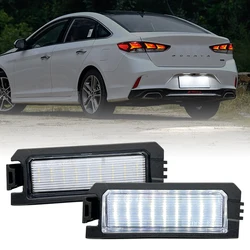 2Pcs For Hyundai Elantra i30 PD Sonata Veloster Kia K5 Rio Niro Cadenza White LED Number License Plate Light