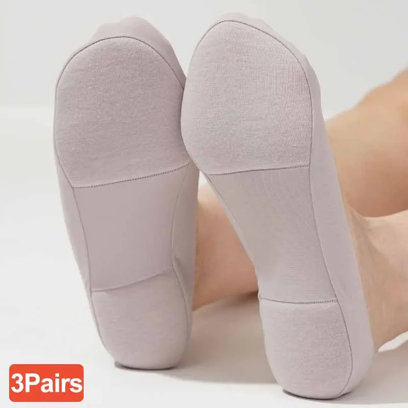 

3 Pairs Women's Non-Slip Invisible Boat Socks Arch Support Soft Sponge Shock-Absorbing Pressure Relief Anti-Slip Shoe Insoles