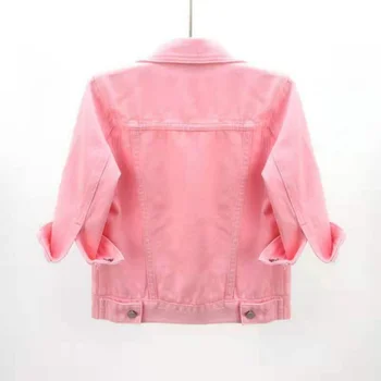 Women Denim Jacket Spring Autumn Short Coat Pink Jean Jackets Casual Tops Purple Yellow Purple Blue Loose Tops Lady Outerwear 5 Women Denim Jacket Spring Autumn Short Coat Pink Jean Jackets Casual Tops Purple Yellow Purple Blue Loose Tops Lady Outerwear 5