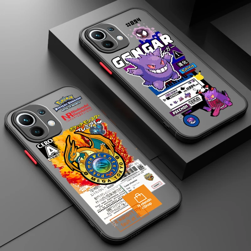 

P-Pokemones Cute Cartoon Frosted Translucent For Xiaomi Mi 13 12 12T 11T 11 11i 10T 10 9T Pro Lite Ultra 5G TPU Phone Case