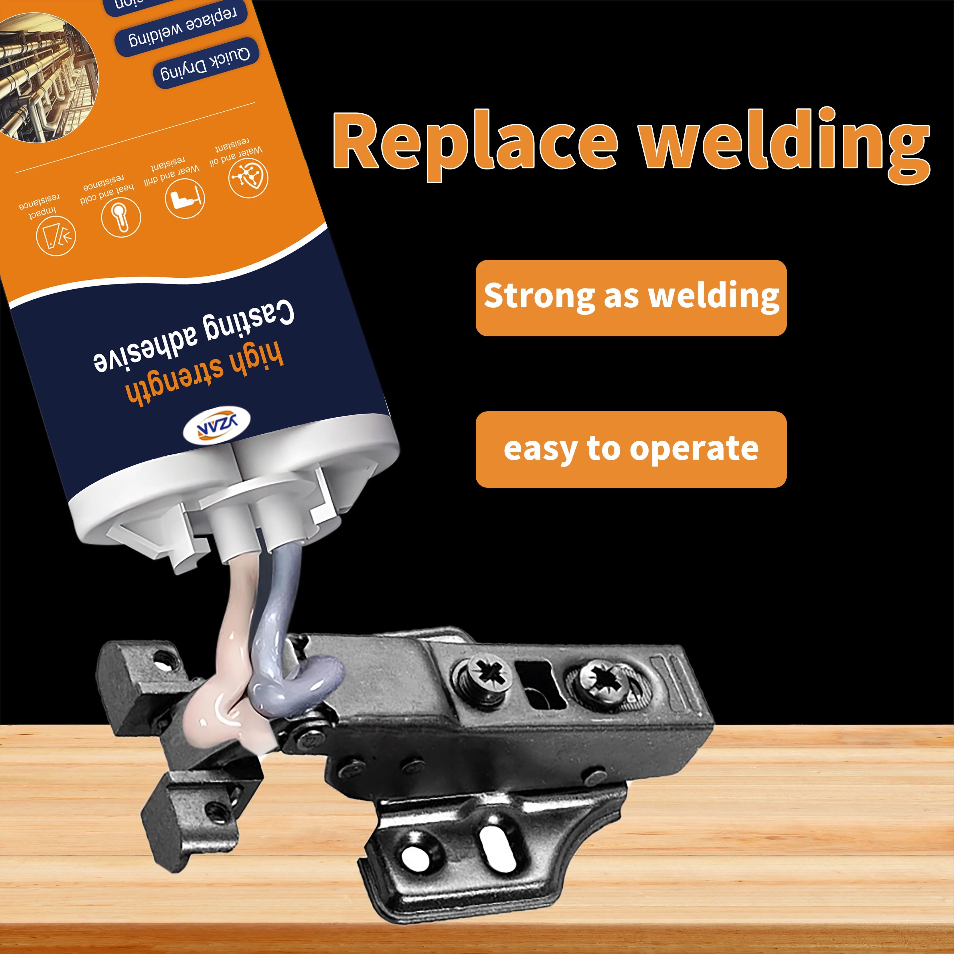 1-3 قطع 50 مل لاصق لحام عالي القوة AB، لاصق قوي لإصلاح المعادن، لاصق لحام بارد، لاصق إصلاح الأنابيب البلاستيكية، لاصق إصلاح البلاستيك، لاصق إصلاح البلاستيك، لاصق إصلاح صناعي، مانع تسرب لاصق AB، لاصق AB، قوي للغاية