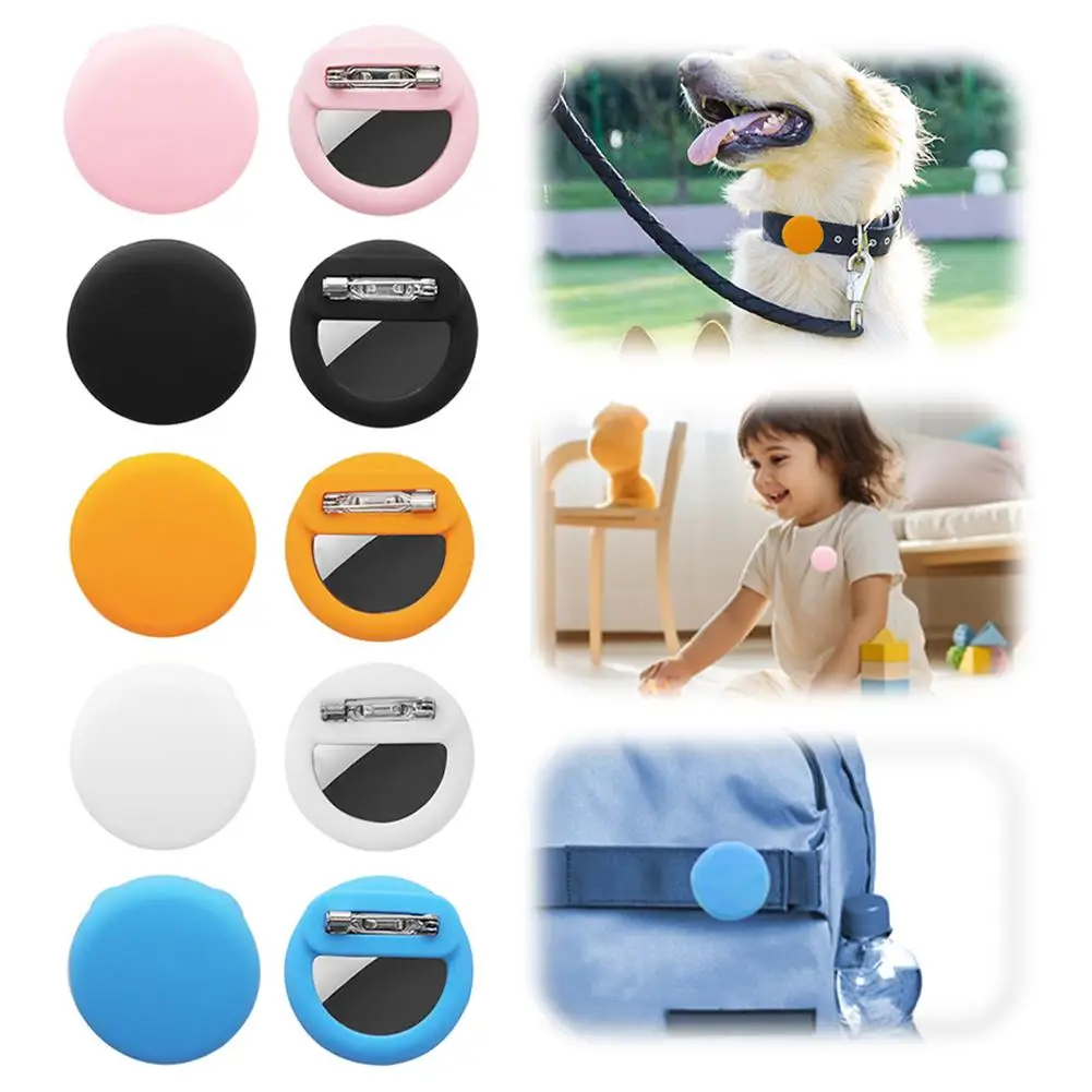 Safety Pin Case For AirTag Silicone Holder For Kids Children Elderly Hidden Inside Clothes Backpack GPS Tracker Anti Loss C V7G1