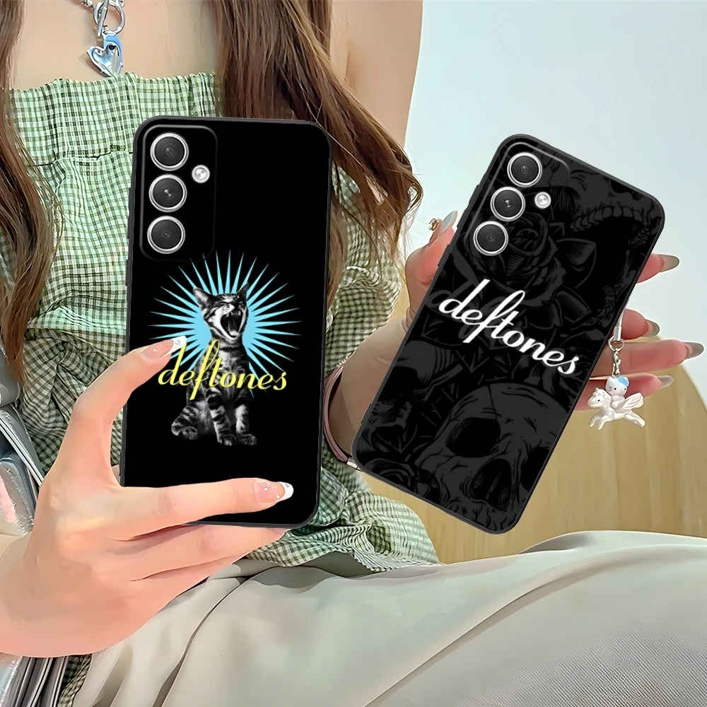 D-deftones-携帯電話ケース,Samsung m55 35 15 54 34 14 33 23 13 42 32 22 f55 23 12 5g,黒,ファッショナブル