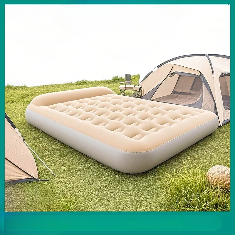

New Outdoor Inflatable Mattress Auto Inflation with Pillow Single Double Camping Moisture Proof Pad