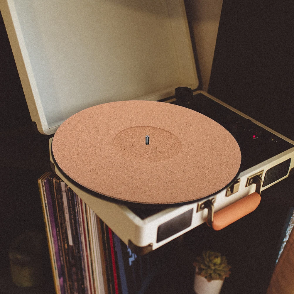 

3 Pcs Mat Cork Vinyl Record Player Cushion Anti Vibration Platter Turntable Slipmat Player Pad Pad For Vinyl Record Accessories