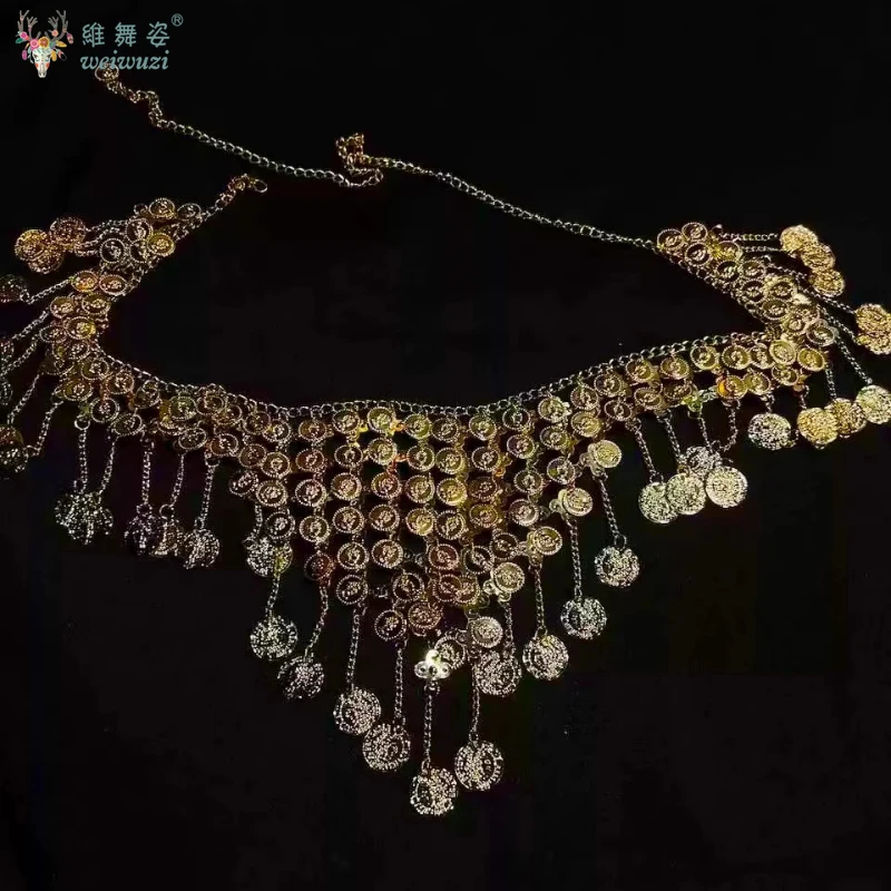 Tribal Coin Buikdans Multilayer Taille Keten Nieuwe Vrouwen Body Chains Kwastje Boheemse Etnische Metalen Ketting Riem Goud Zilver Kleur